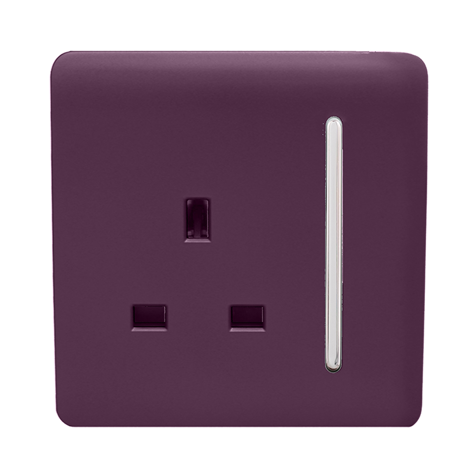1 Gang 13Amp Switched Single Socket Plum ART-SKT13PL  Trendi Plum
